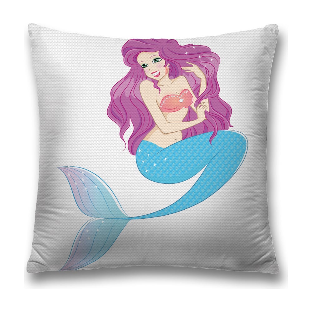 Изображение товара Декоративная наволочка JoyArty 45х45 см голубая и фиолетовая полиэстер