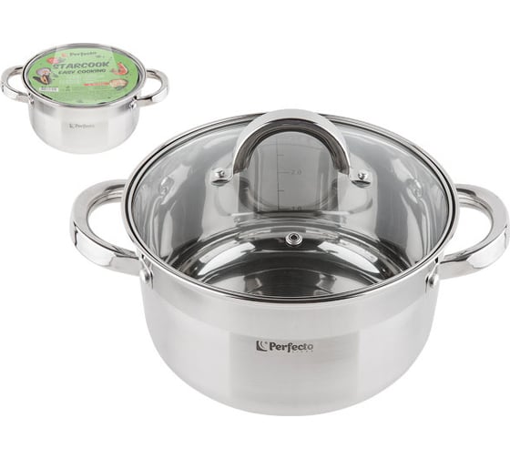 Изображение товара Кастрюля PERFECTO LINEA Starcook из нержавеющей стали 3.2 л 50-520115