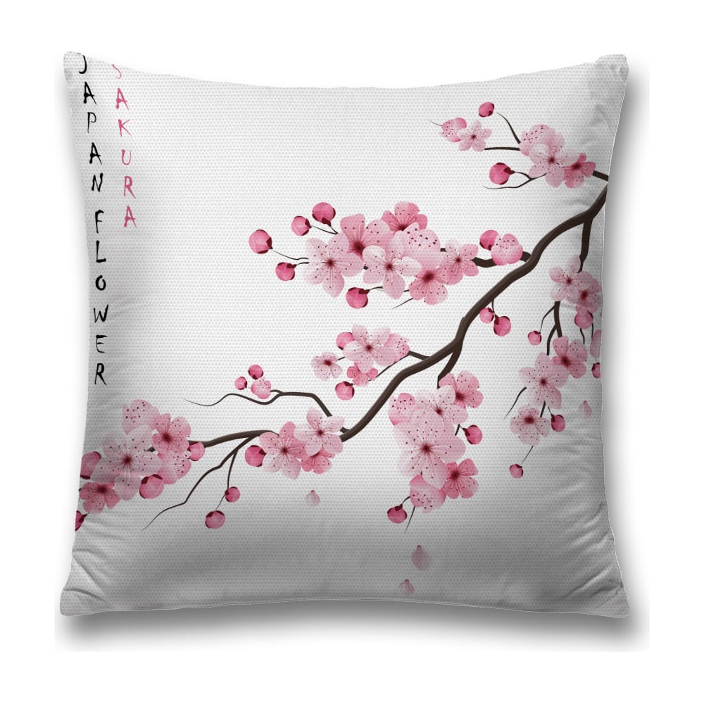 Изображение товара Декоративная наволочка JoyArty 45х45 см розовая и коричневая с молнией