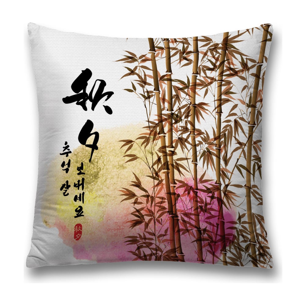 Изображение товара Декоративная наволочка JoyArty 45х45 см полиэстер коричневая и розовая