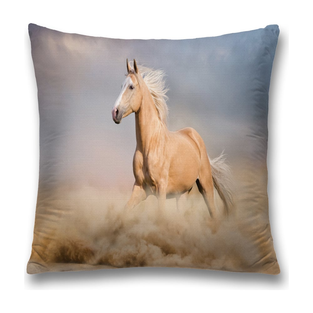 Изображение товара Декоративная наволочка JoyArty 45х45 полиэстер с молнией бежевый голубой серый