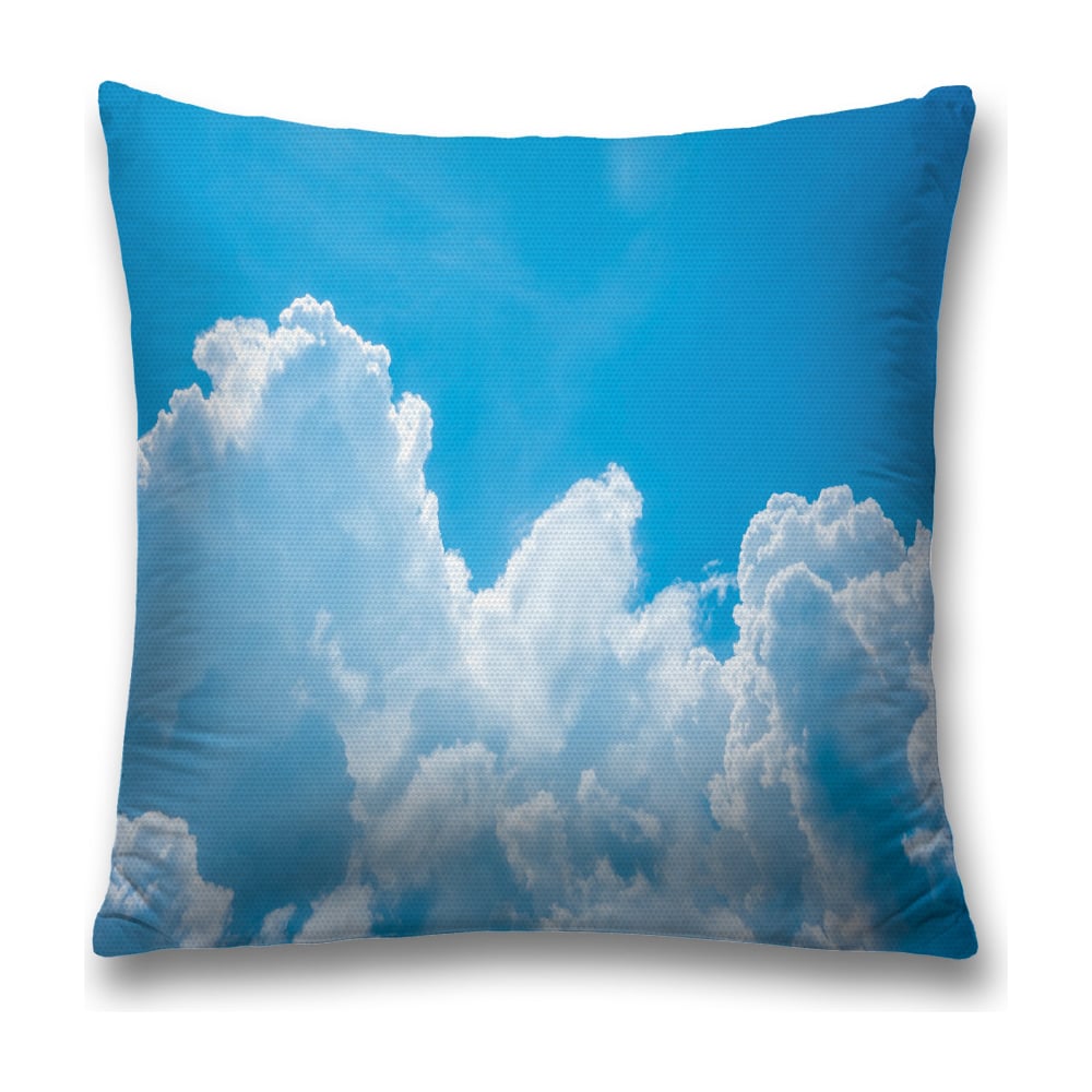 Изображение товара Декоративная наволочка JoyArty 45х45 см с молнией голубой и серой