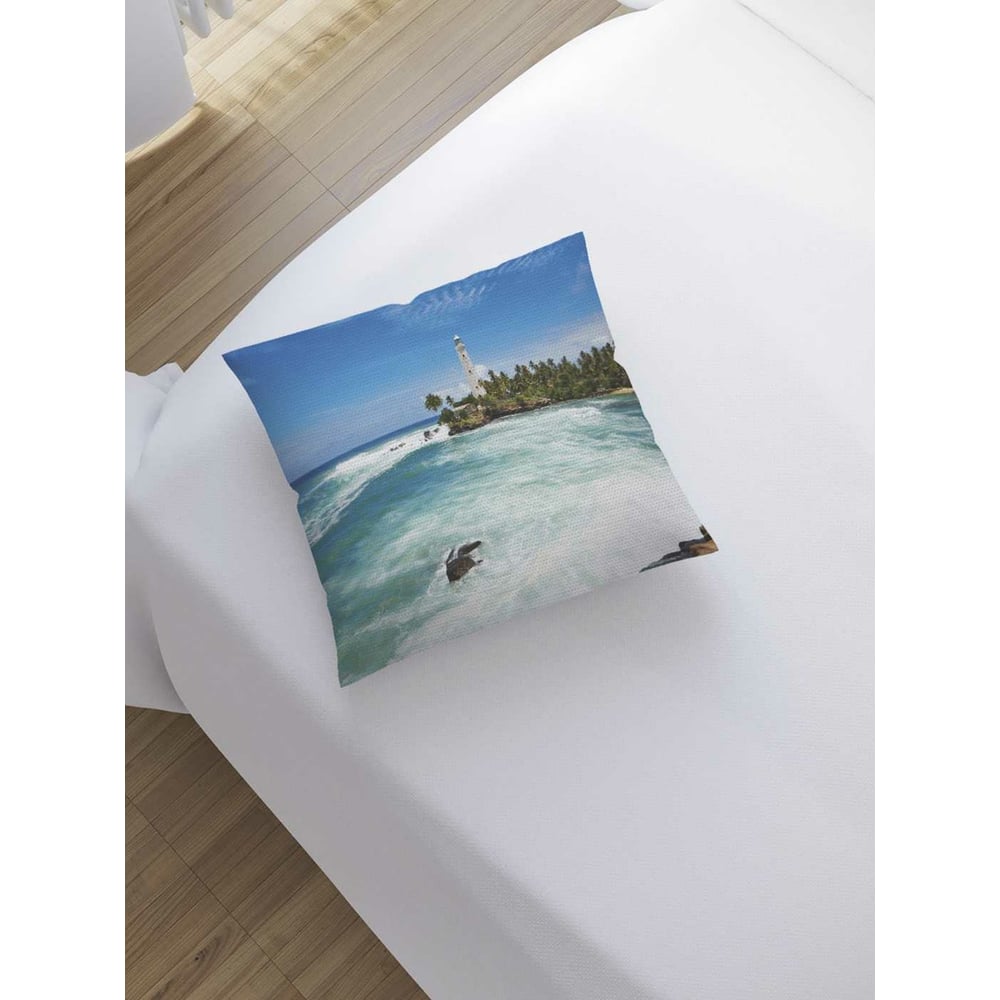 Изображение товара Декоративная наволочка JoyArty 45x45 с молнией синий коричневый голубой