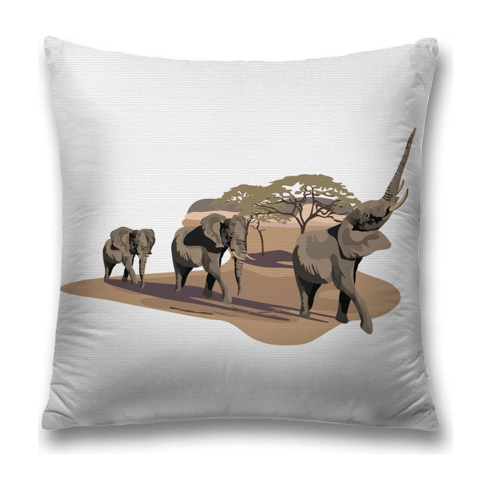 Изображение товара Декоративная наволочка JoyArty 45х45 см полиэстер коричневая и серая