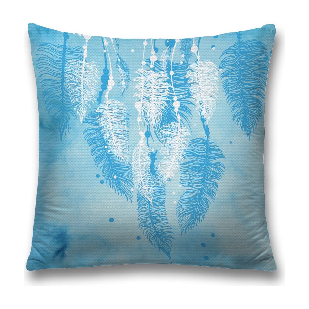 Изображение товара Декоративная наволочка JoyArty 45х45 с молнией из полиэстера голубая и синяя