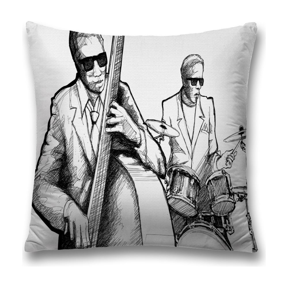 Изображение товара Декоративная наволочка JoyArty 45х45 см полиэстер серый и белый