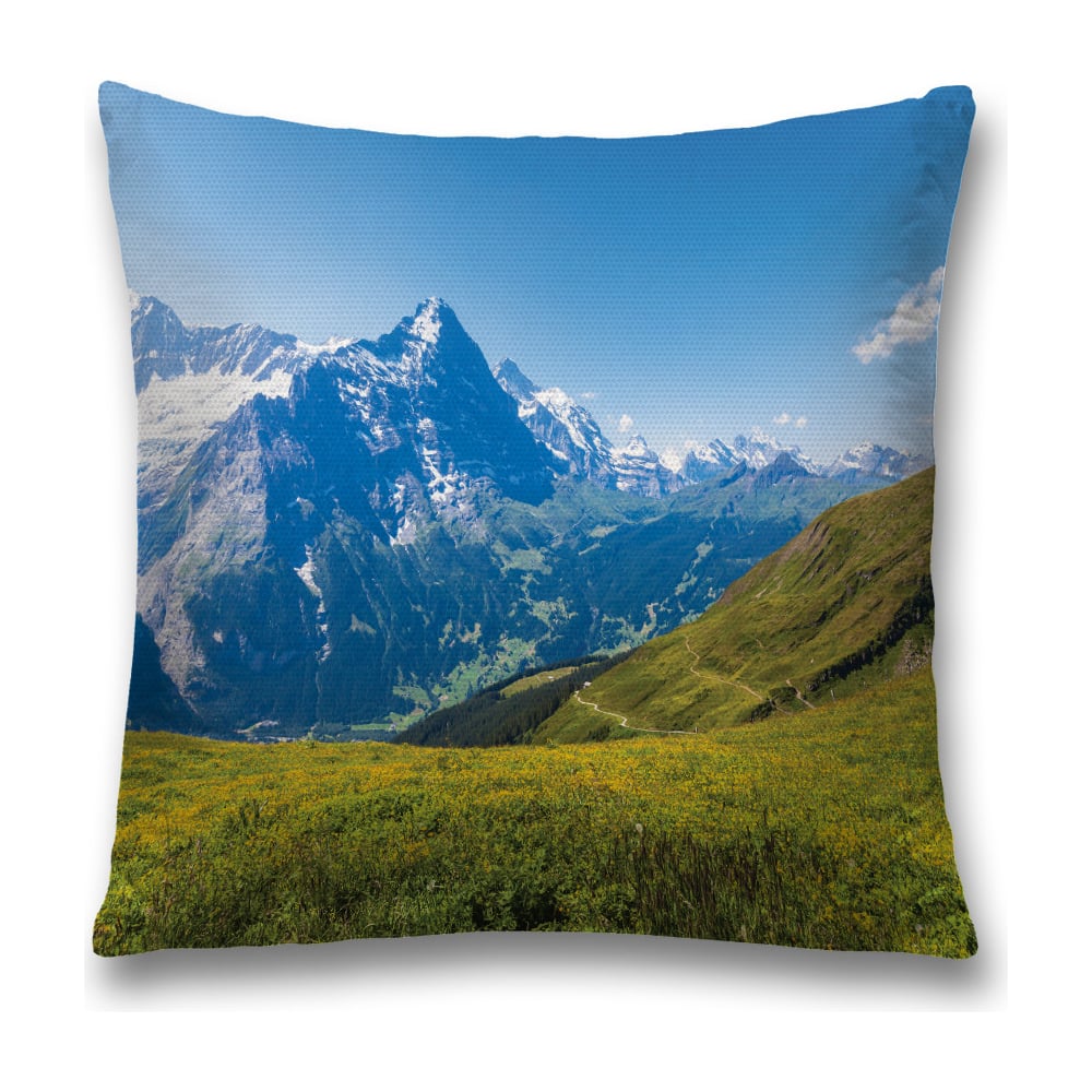 Изображение товара Декоративная наволочка JoyArty 45х45 см с молнией синяя и зеленая