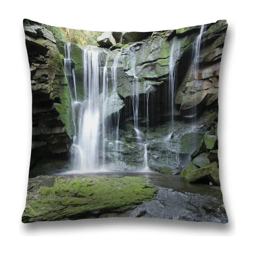 Изображение товара Декоративная наволочка JoyArty 45x45 см, полиэстер, зеленый, серый, коричневый