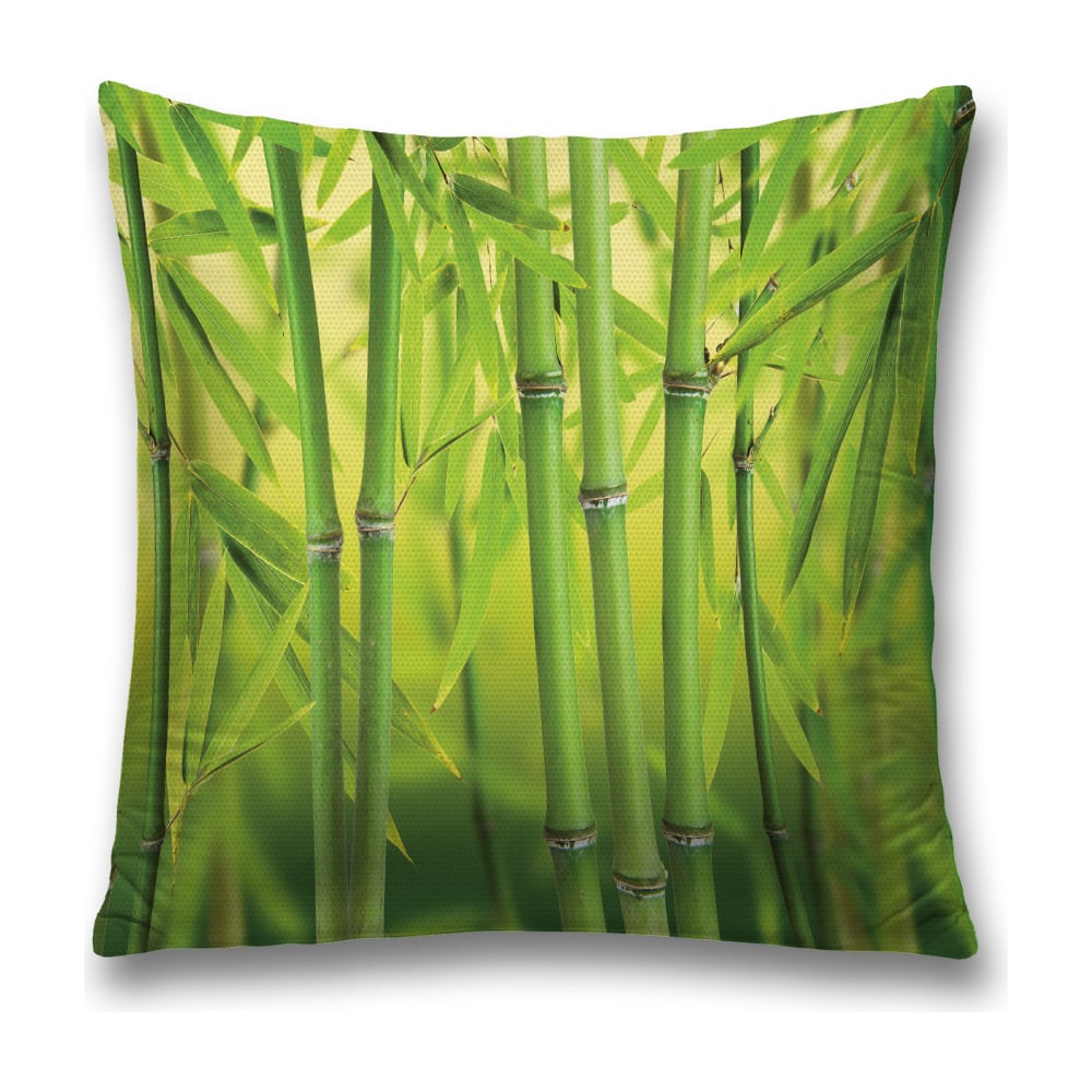 Изображение товара Декоративная наволочка JoyArty 45х45 см из полиэстера с молнией, зеленый коричневый