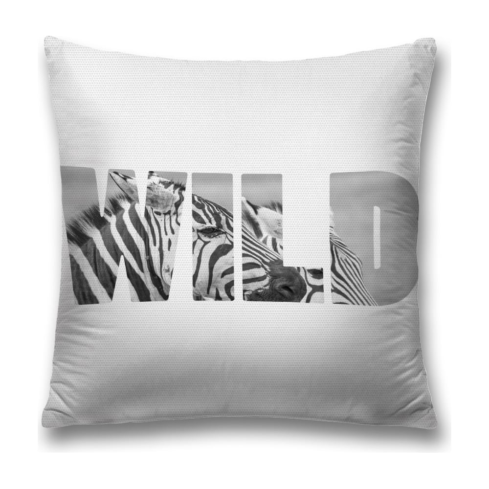 Изображение товара Декоративная наволочка JoyArty 45x45 см серый белый полиэстер