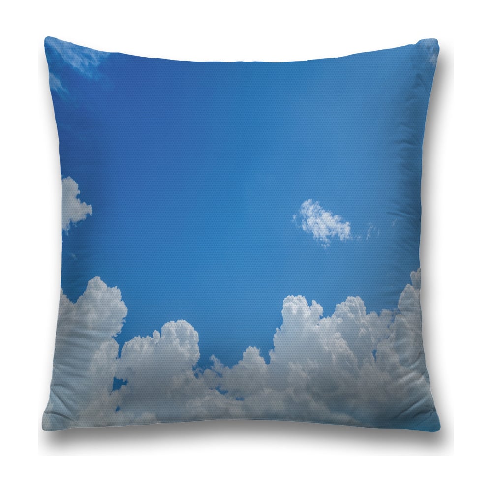 Изображение товара Декоративная наволочка JoyArty 45х45 см с застежкой-молнией голубой/синий/серый