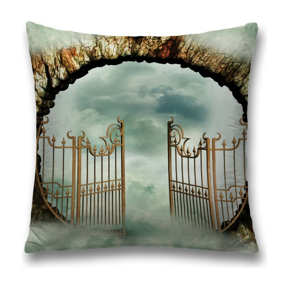 Изображение товара Декоративная наволочка JoyArty 45х45 см с молнией голубая и коричневая