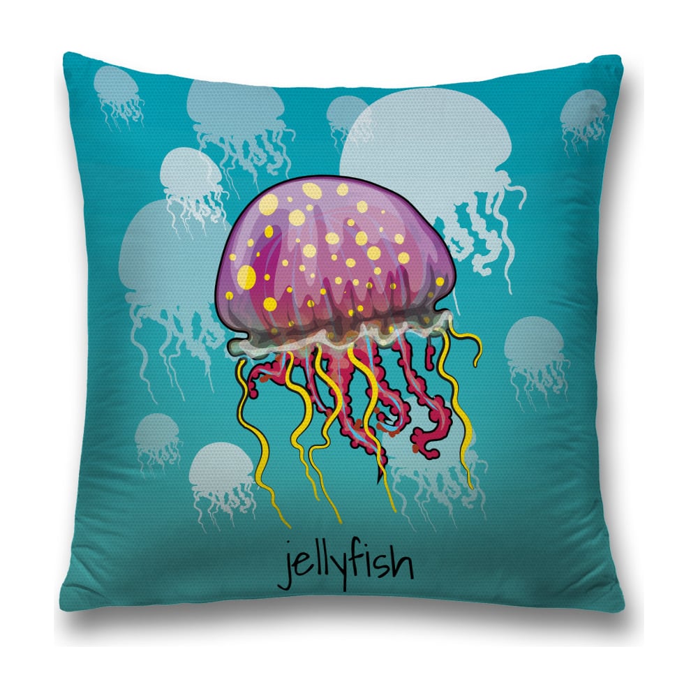 Изображение товара Декоративная наволочка JoyArty 45x45 см розовая бирюзовая желтая