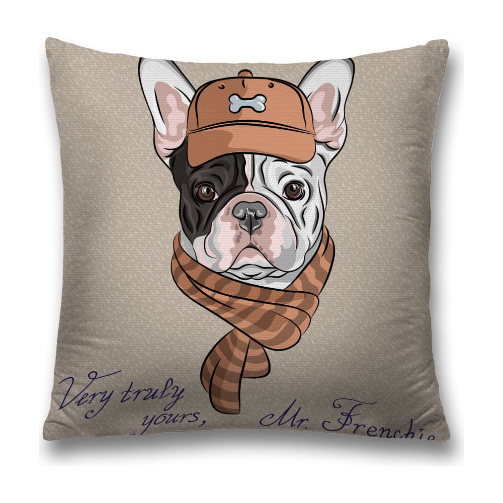 Изображение товара Декоративная наволочка JoyArty sl_13174 45x45 см серый, белый, оранжевый