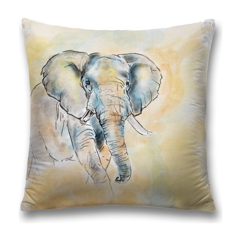 Изображение товара Декоративная наволочка JoyArty 45х45 бежевый и серый полиэстер