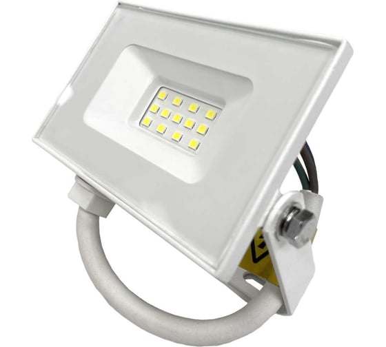 Изображение товара Светодиодный прожектор truEnergy IP65 10W 6500K 800Lm 111x98x22 мм белый алюминий 13110