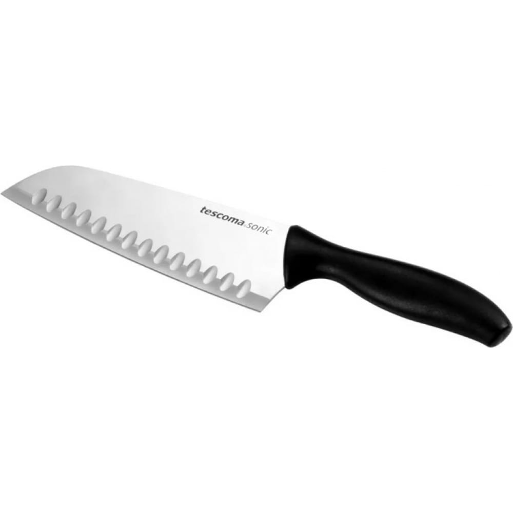 369 sonic нож купить. Сантоку нож Tescoma. Нож Tescoma Sonic. Tescoma нож кулинарный Sonic 14 см. Нож сантоку 16см.
