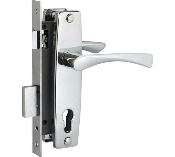 Изображение товара Врезной замок VETTORE 1323 CP в комплекте с ручкой, хром 20279