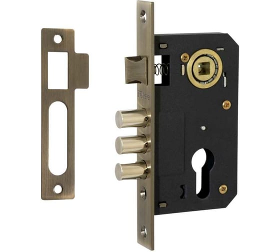 Изображение товара Врезной замок под евроцилиндр VETTORE 9011 SR-3R AB, бронза 20312