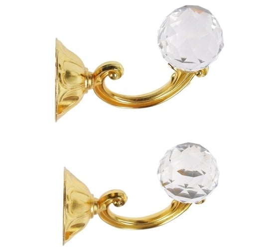 Изображение товара Крючок для штор СИМАЛЕНД KS008, однорожковый, цвет золото 4320369