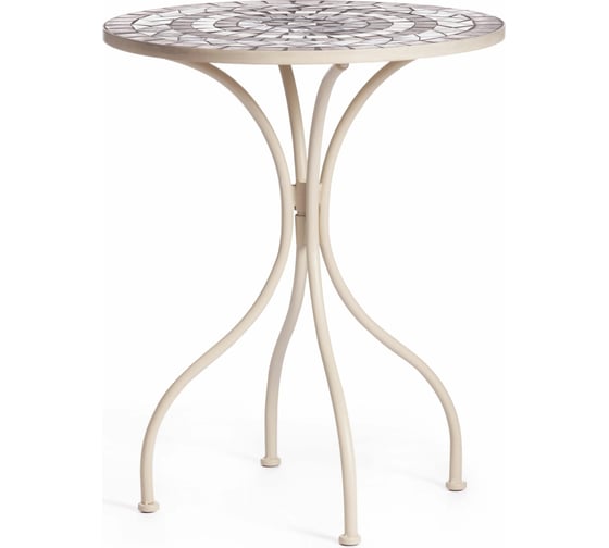 Изображение товара Стол Tetchair Secret de Maison ROMEO mod. PL08-7451RV металл, 60x72 см, белый/плитка-калейдоскоп 15267