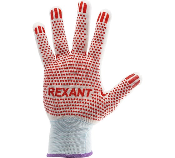 Изображение товара Нейлоновые перчатки с ПВХ-покрытием точка REXANT 09-0202-2