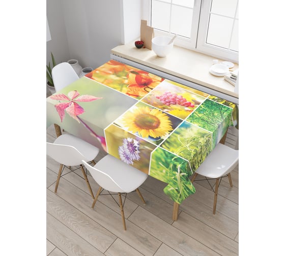 Изображение товара Прямоугольная скатерть JOYARTY Весенние подарки из сатена tc_19043_120x145