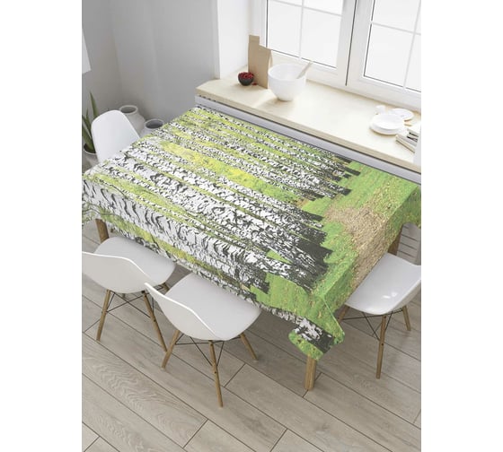 Изображение товара Прямоугольная скатерть JOYARTY Березовая роща из сатена tc_9342_120x145