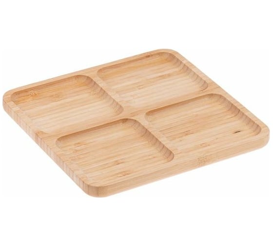 Изображение товара Бамбуковая менажница PERFECTO LINEA Bamboo 22x22 см 38-222201