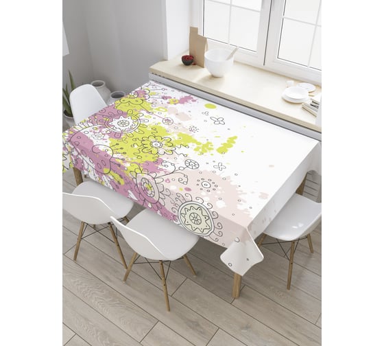 Изображение товара Прямоугольная скатерть JOYARTY Абстрактное цветение из сатена tc_32132_120x145
