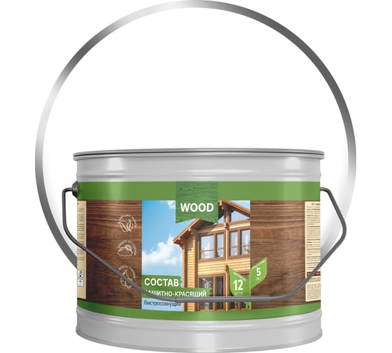 Изображение товара Защитно-красящий состав для древесины FARBITEX (быстросохнущий; бесцветный; 2.7 л) 4300008501