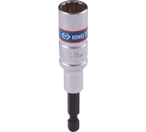 Изображение товара Головка двенадцатигранная 1/4", 11х80 мм для шуруповерта KING TONY 76B811M