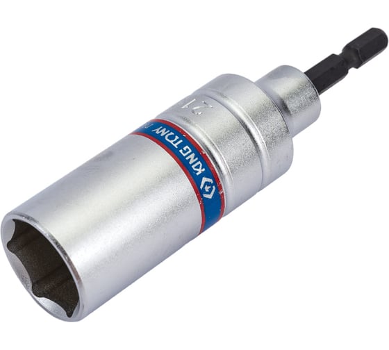 Изображение товара Головка шестигранная 1/4", 21х110 мм для шуруповерта KING TONY 76C1121M