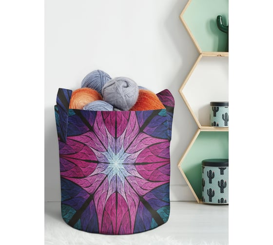 Изображение товара Большая текстильная корзина для хранения вещей и игрушек JOYARTY Тайна звезды с ручками 27 литров planta_20833_7