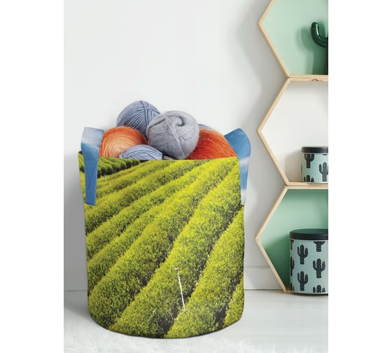Изображение товара Текстильная корзина для хранения вещей и игрушек JOYARTY Фермерские холмы 19 литров planta_9978_5