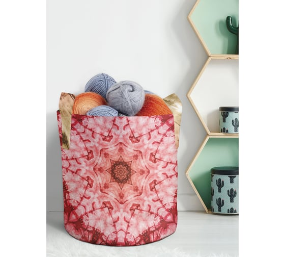 Изображение товара Мягкая текстильная корзина для хранения вещей и игрушек JOYARTY Иллюзорное явление с ручками 19 planta_20324_5