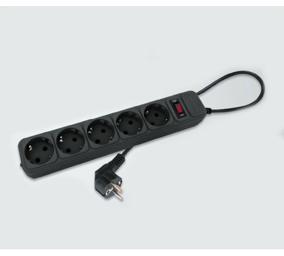 Изображение товара Сетевой фильтр-удлинитель спутник SP-530 3м, цвет: черный, упаковка: пакет SP-530 3м-P Black