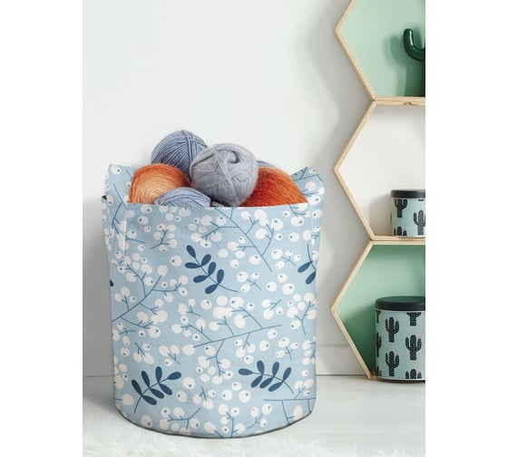 Изображение товара Текстильная корзина для хранения вещей и игрушек JOYARTY Зимние ягоды 19 литров planta_380810_5