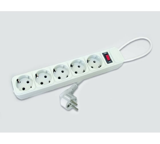 Изображение товара Сетевой фильтр-удлинитель Спутник SP-545 4,5м, цвет: белый, упаковка: пакет SP-545 4,5м-P White