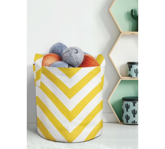 Изображение товара Текстильная корзина для хранения вещей и игрушек JOYARTY Полет зигзагом 19 литров planta_4685_5