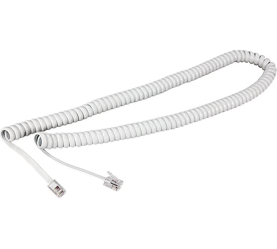 Изображение товара Шнур для телефонной трубки REXANT витой RJ-10 (4P-4C), 2 м, белый 18-2021
