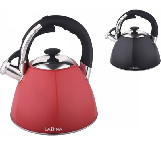 Изображение товара Чайник Ladina со свистком из нержавеющей стали капсульное дно 3 л 53007