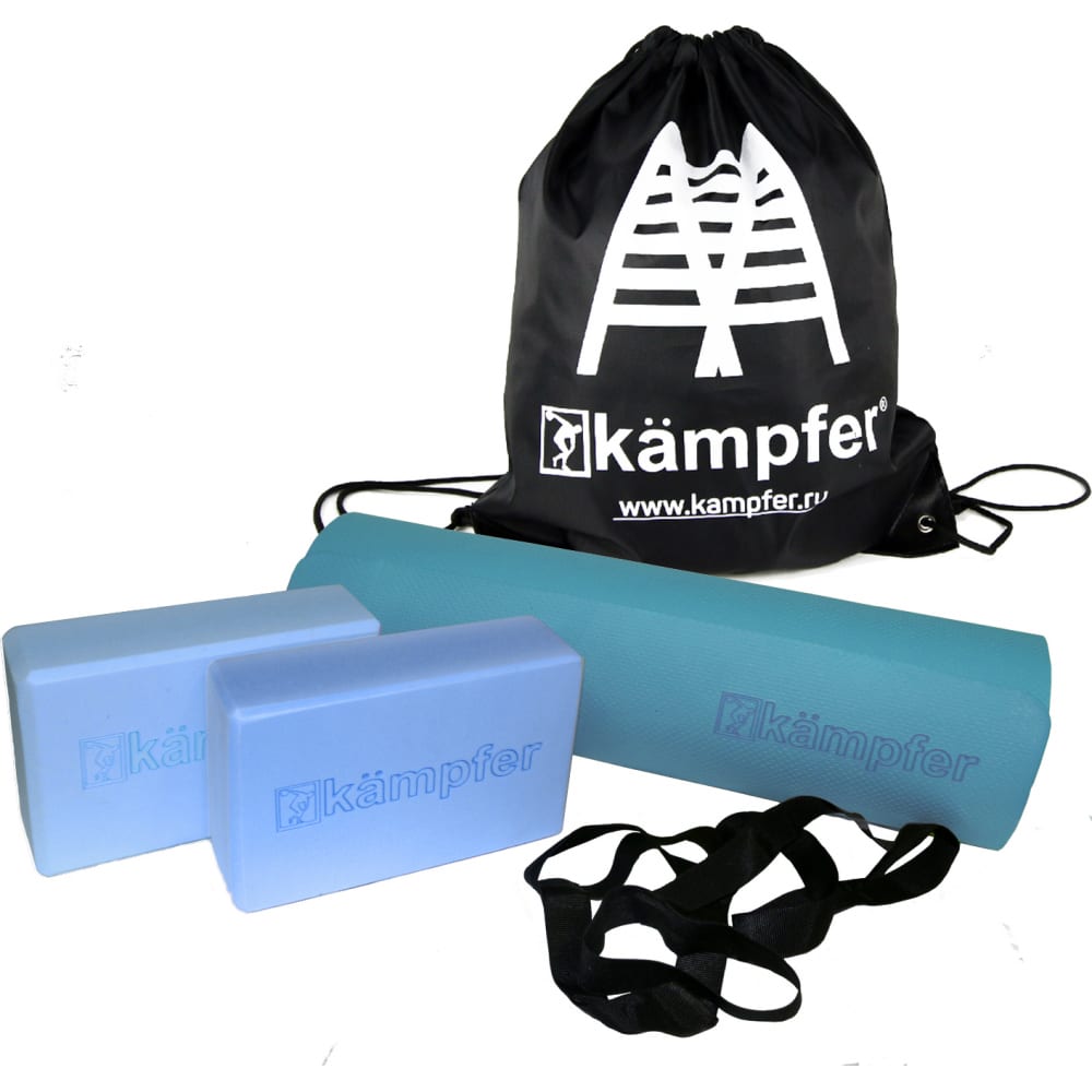 Комбо-набор для йоги Kampfer блок для йоги 23 × 15 × 8 см 180 г