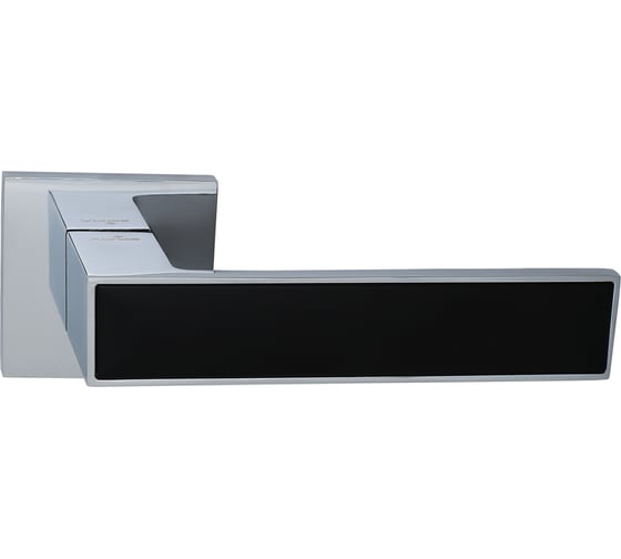 Изображение товара Цинковая ручка на раздельном тонком основании ABRISS R50.120 CP/MBP хром/чёрный матовый 30014