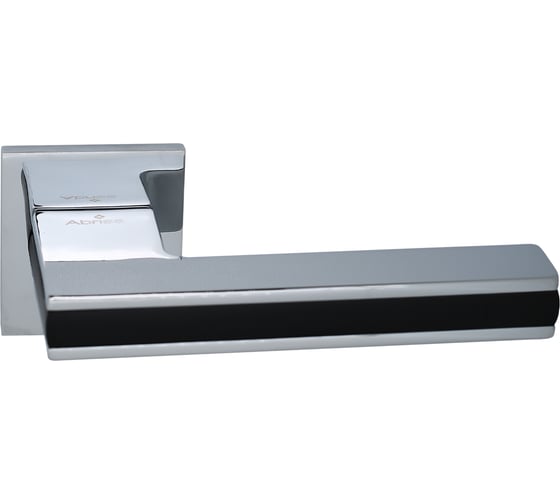 Изображение товара Цинковая ручка на раздельном тонком основании ABRISS R50.187 CP/BL хром/черный 30012