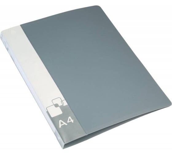 Изображение товара Папка БЮРОКРАТ PZ07PGREY с металлической пружиной скоросшивателем, A4, пластик 0.7 мм, внутренний и торцевой карманы, серый 816871 30 штук