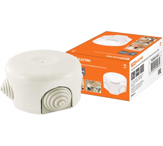 Изображение товара Фарфоровая распаечная коробка TDM D7,8x4,5см белая SQ2802-0011