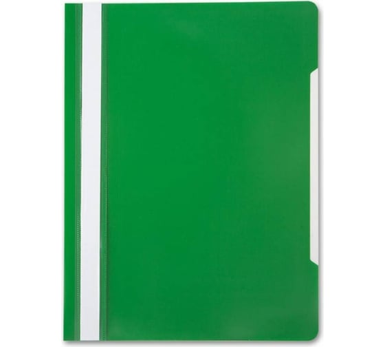 Изображение товара Папка-скоросшиватель БЮРОКРАТ PS20GRN A4, прозрачный верхний лист, пластик, зеленый 816299