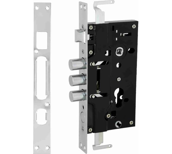 Изображение товара Врезной замок для китайской двери BASARA A14-4С L левый, круглый ригель, CP хром 40010