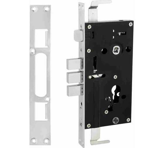 Изображение товара Врезной замок для китайской двери BASARA A18-01 R правый, прямоугольный ригель, CP хром 40013